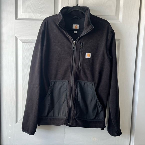 Carhartt Gray Full Zip Fleece Jacket Size Medium - Picture 1 of 6